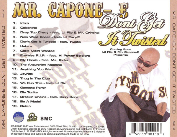 Mr. Capone-E - Dont Get It Twisted Chicano Rap